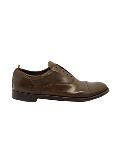 Officine Creative Brown Leather Lace-up Shoes In Black