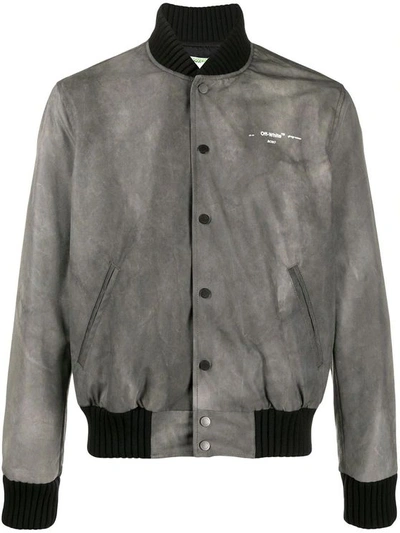 Off-white Men's Grey Cotton Outerwear Jacket