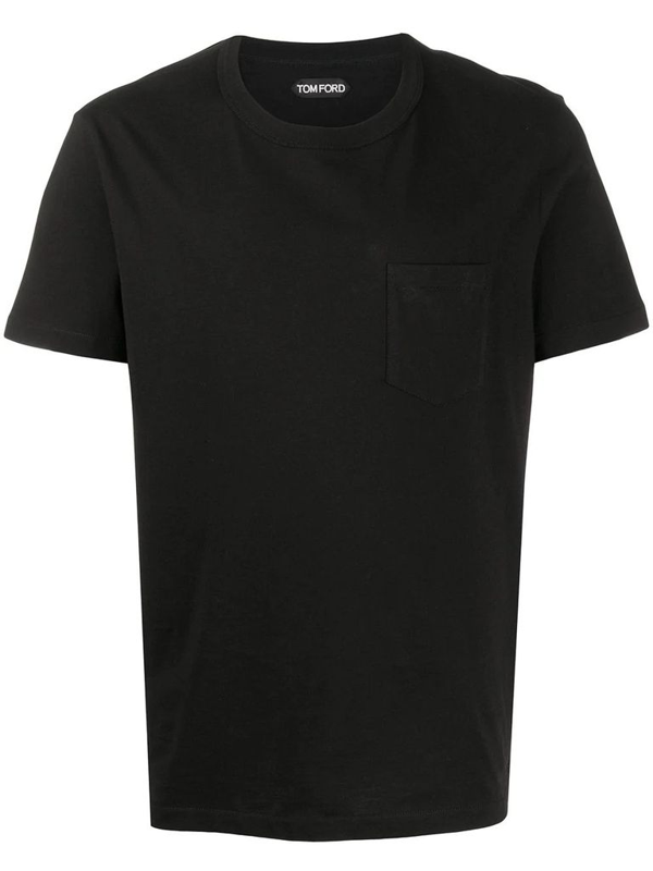 Tom Ford Men's Black Cotton T-shirt | ModeSens