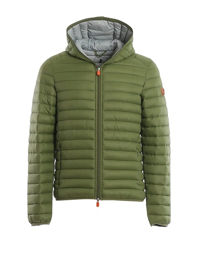 Save The Duck Men's D3065mgigax01732 Green Polyamide Outerwear Jacket