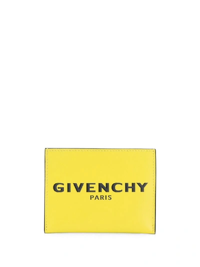 Givenchy Logo Embossed Cardholder In Yellow