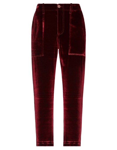 Jejia Womens Burgundy Viscose Pants