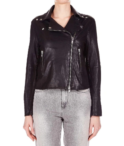 Bully Women's Black Leather Outerwear Jacket