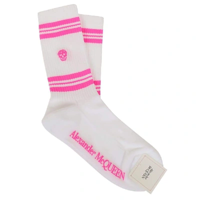 Alexander Mcqueen White Cotton Socks