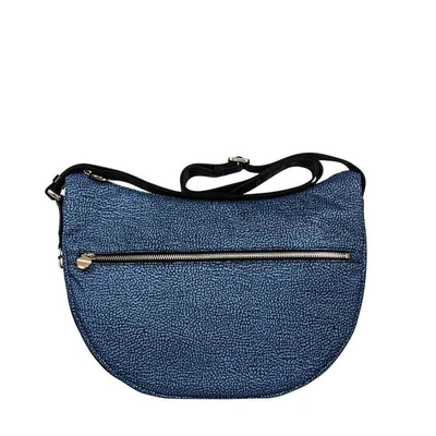 Borbonese Medium Luna Bag In Blue