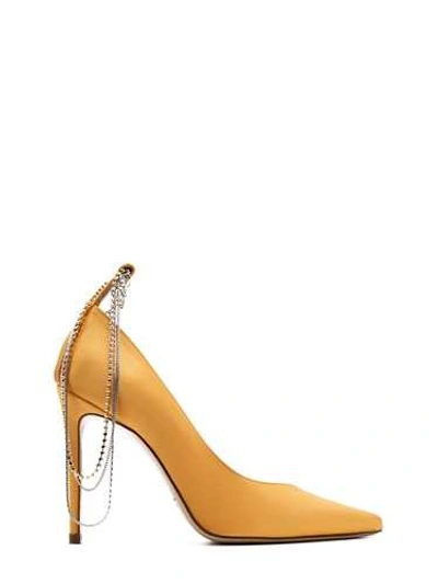 Aldo Castagna Elise Yellow Heels In Orange