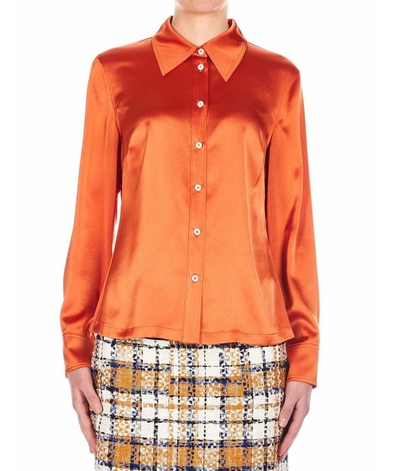 Diane Von Furstenberg Women's Orange Acetate Shirt