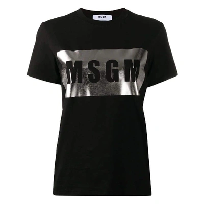 Msgm Black Cotton T-shirt