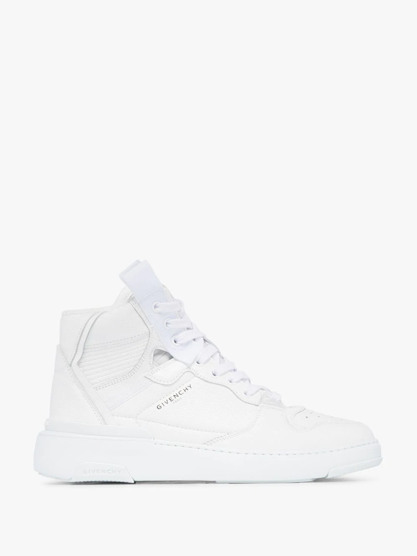 white basketball high tops