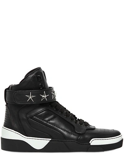 Givenchy Tyson Two Tone Leather High Top Sneakers, Black | ModeSens