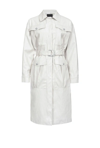 Pinko Women's White Viscose Trench Coat