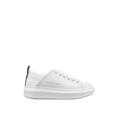 Alexander Smith Women's White Leather Sneakers