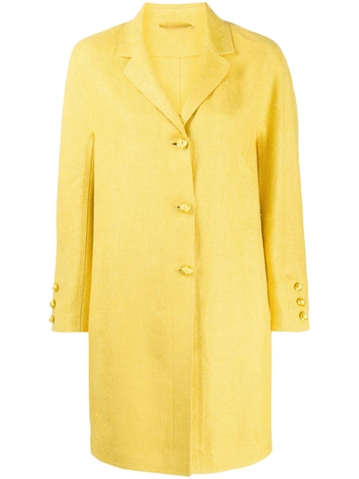 Ermanno Scervino Yellow Synthetic Fibers Coat