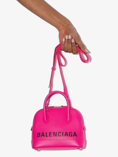 Balenciaga Fuchsia Leather Handbag