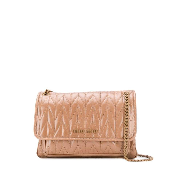 Miu Miu Women&#39;s Pink Leather Shoulder Bag | ModeSens