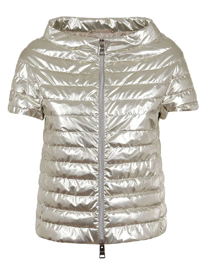 Herno Women's Silver Polyamide Down Jacket