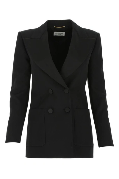 Saint Laurent Women's Black Wool Blazer