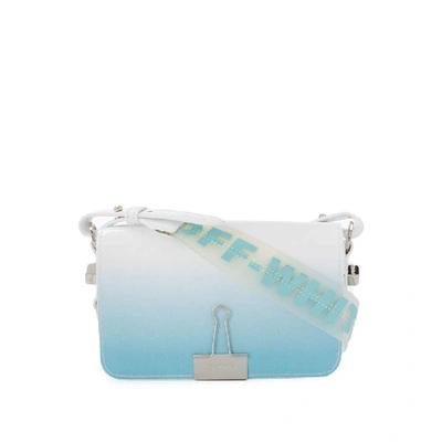 Off-white Light Blue Leather Shoulder Bag