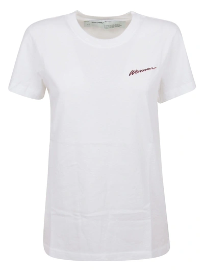 Off-white Women's White Cotton T-shirt