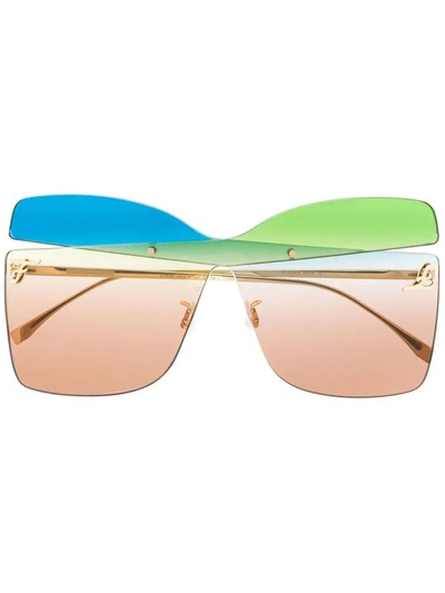 Fendi Women's Gold Metal Sunglasses
