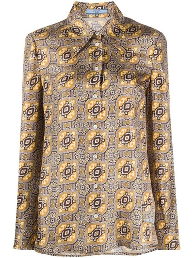 Prada Women's Beige Silk Shirt