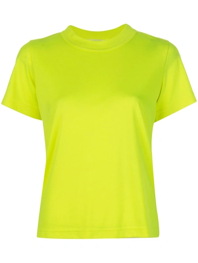 Junya Watanabe Yellow Polyester T-shirt In Green