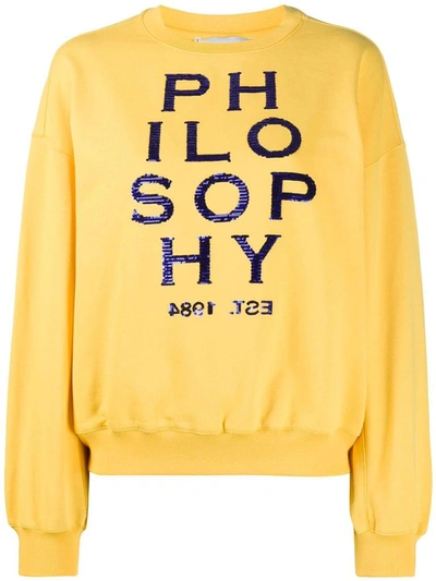 Philosophy Women's Yellow Cotton Sweatshirt