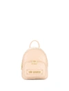 Love Moschino Faux Leather Quilted Backpack In Neutrals