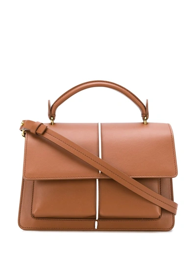 Marni Attache Brown Leather Handbag