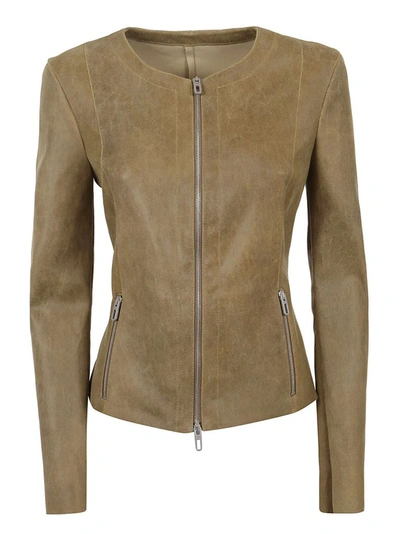 Drome Women's Brown Leather Outerwear Jacket