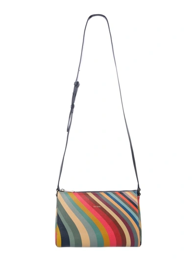 Paul Smith Spring Swirl Multicolor Leather Shoulder Bag In Multicolour