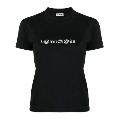 Balenciaga Women's Black Cotton T-shirt