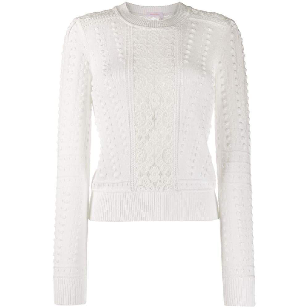 See By Chloé White Cotton Sweater | ModeSens