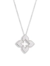 Roberto Coin Petite Venetian Extra-small 18k White Gold & Diamond Pendant Necklace