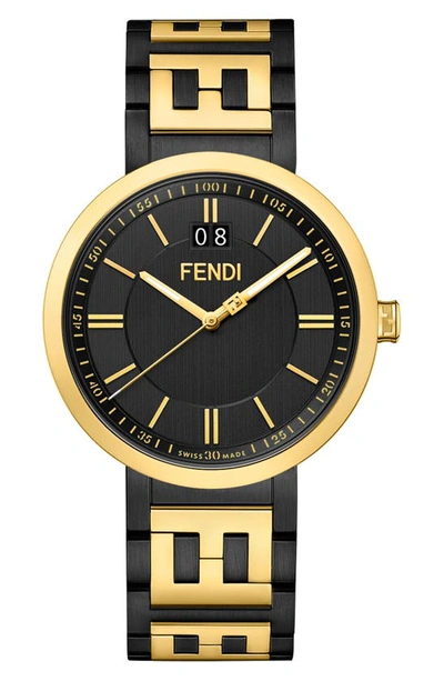 Fendi Forever Watch, 39mm In Gold/ Black/ Gold