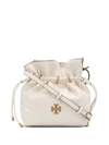 Tory Burch Kira Chevron Quilted Leather Bucket Bag In New Ivory