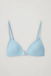 Cos Padded Bikini Top In Blue