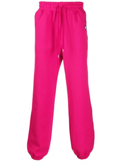 Ader Error Embroidered Logo Patch Track Pants In Pink