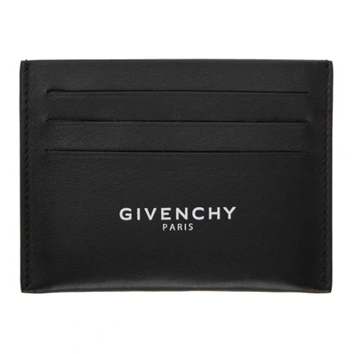 Givenchy Men's Logo-front Leather Card Case In Black