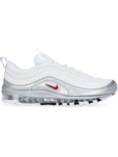 Nike Air Max 97 Qs Faux Leather And Mesh Sneakers In White