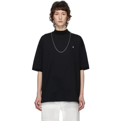 Ambush Chain-embellished Cotton T-shirt In Black