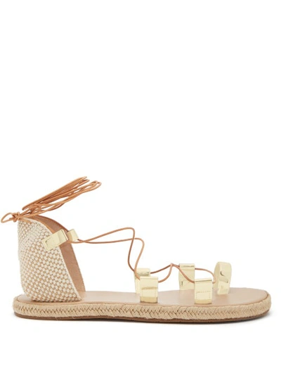 Ancient Greek Sandals Esmeralda Woven-canvas Sandals In Natural