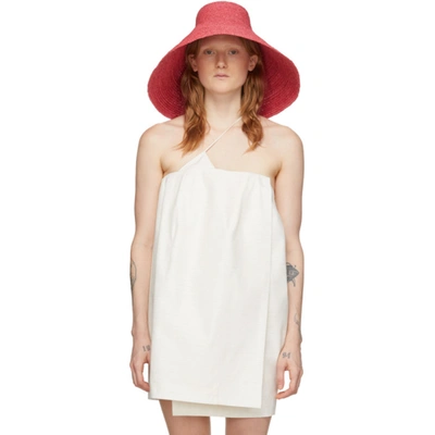 Jacquemus Valensole Oversized Straw Hat In Pink,fuchsia