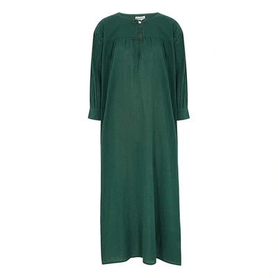 Gimaguas Capri Dark Green Cotton Midi Dress