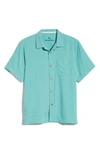 Tommy Bahama Al Fresco Tropics Classic Fit Short Sleeve Silk Button-up Shirt In Azul Mar