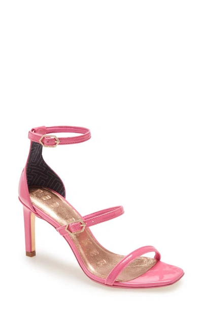 Ted Baker Triap Strappy Square Toe Sandal In Pink