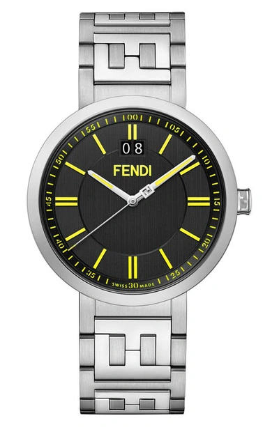 Fendi Bracelet Watch, 39mm In Silver/ Black/ Silver