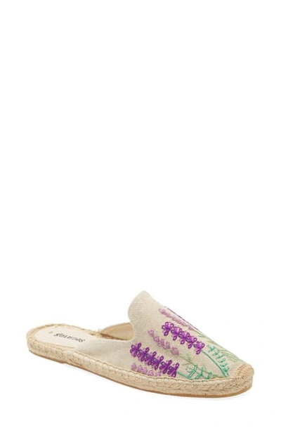 Soludos Lavender Fields Espadrille Mule In Sand