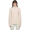 The Row Milina Oversize Funnel Neck Wool & Cashmere Sweater In Beige