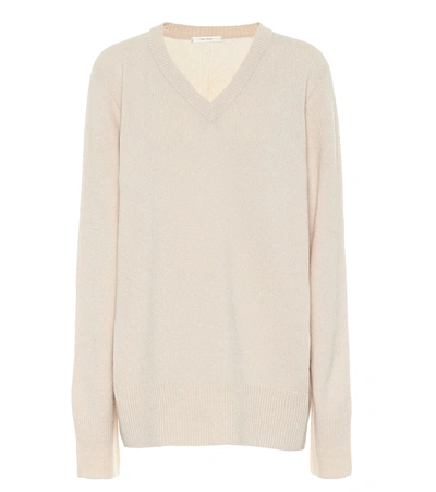 The Row Elaine Oversized Wool And Cashmere blend Sweater In Neutrals ModeSens